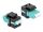 DELOCK Keystone LC Duplex Buchse > Buchse aqua / schwarz