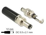 DELOCK Steckverbinder DC 2.1x5.5x12mm St