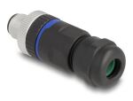 DeLOCK M12 Steckverbinder A-kodiert 4 Pin Stecker zur Montage mit Schraubanschluss