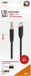 2GO 797219 Audio-Kabel 1 m 3.5mm USB Typ-C Schwarz