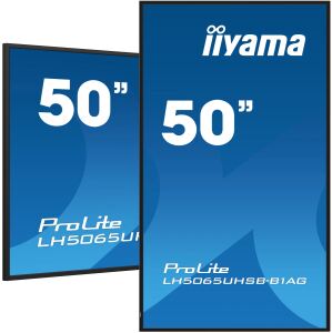 iiyama LH5065UHSB-B1AG Signage-Display Digital Signage Flachbildschirm 125,7 cm (49.5") LCD WLAN 800 cd/m² 4K Ultra HD Schwarz Eingebauter Prozessor Android 11 24/7