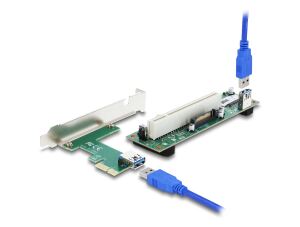 DeLOCK Riser Karte PCI Express x1 zu 1 x PCI 32 Bit Slot mit 60 cm Kabel