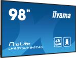 iiyama LH9875UHS-B2AG Signage-Display Digital Signage Flachbildschirm 2,48 m (97.5") LED WLAN 500 cd/m² 4K Ultra HD Schwarz Eingebauter Prozessor Android 11 24/7
