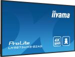 iiyama LH9875UHS-B2AG Signage-Display Digital Signage Flachbildschirm 2,48 m (97.5") LED WLAN 500 cd/m² 4K Ultra HD Schwarz Eingebauter Prozessor Android 11 24/7