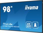iiyama LH9875UHS-B2AG Signage-Display Digital Signage Flachbildschirm 2,48 m (97.5") LED WLAN 500 cd/m² 4K Ultra HD Schwarz Eingebauter Prozessor Android 11 24/7