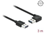 USB Kabel Delock A -> A St/St 3.00m 90°gew. sw...