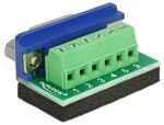 DELOCK Adapter Terminalblock 6Pin -> D-Sub9 Buchse