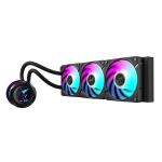 GIGABYTE AORUS WATERFORCE X II 360 AIO Flüssigkeits-CPU-Kühler - 3x120mm ARGB-Lüfter, Vollfarb-LCD, DAISY-CHAIN, kompatibel mit Intel LGA 1851 und AMD AM5
