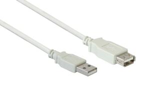 Alcasa 2511-OF2 USB Kabel USB 2.0 1,8 m USB A Weiß