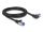 DeLOCK RJ45 Netzwerkkabel Cat.6A S/FTP gerade / links gewinkelt 2 m schwarz