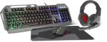 SPEEDLINK LUNERA 4in1 Tastatur Maus enthalten Gaming USB QWERTZ Deutsch Schwarz