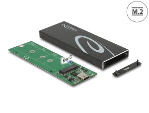 DELOCK Externes Gehäuse M.2 SATA SSD mit USB Type-C Buchse