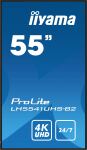 iiyama LH5541UHS-B2 Signage-Display Kiosk-Design 138,7 cm (54.6") LCD 500 cd/m² 4K Ultra HD Schwarz Eingebauter Prozessor 24/7