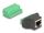 DELOCK RJ50 Buchse zu Terminalblock Adapter mit Drucktaster