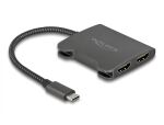 DELOCK USB-C Splitter (DP Alt Mode) zu 2x HDMI MST 4K 60Hz