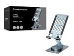 Conceptronic THANA08G Faltbarer und drehbarer Handyhalter, 360° drehbare Basis, höhenverstellbar