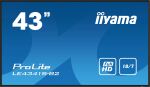 iiyama PROLITE LE4341S-B2 Digital Signage Flachbildschirm 108 cm (42.5") LCD 350 cd/m² Full HD Schwarz 18/7
