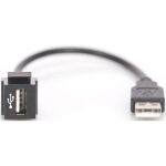 Digitus USB 2.0 Keystone Modul mit 16 cm Kabel (Buchse/Stecker)