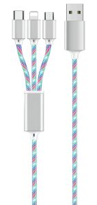 2GO 797316 USB Kabel 1,5 m USB B USB C/Micro-USB B/Lightning Mehrfarbig