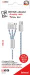 2GO 797316 USB Kabel 1,5 m USB B USB C/Micro-USB B/Lightning Mehrfarbig