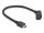 DeLOCK HDMI Einbaubuchse 45° gewinkelt zu HDMI Stecker mit 30 cm Kabel 8K 60 Hz schwarz
