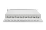 Digitus CAT 6A Patch Panel, geschirmt, 12-Port, 1HE, 10", grau