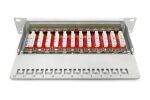 Digitus CAT 6A Patch Panel, geschirmt, 12-Port, 1HE, 10", grau