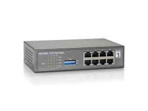 LevelOne FEP-0800 Netzwerk-Switch Fast Ethernet (10/100) Power over Ethernet (PoE) Schwarz, Grau