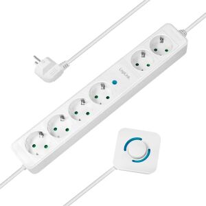 LogiLink LPS271 Verlängerungskabel 1,5 m 6 AC-Ausgänge Drinnen Weiß