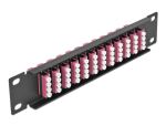 DeLOCK 10″ LWL Patchpanel 12 Port LC Quad violett 1 HE schwarz