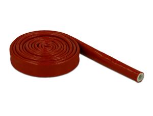 DELOCK Feuerfest Schutzschlauch silikonbeschi. 2mx10mm rot