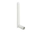 DeLOCK WLAN 802.11 b/g/n Antenne RP-SMA Stecker 2 dBi omnidirektional mit Kippgelenk weiß