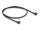 DELOCK RJ45 Netzwerkkabel Cat.6A S/FTP Slim 90°unten 0,5m