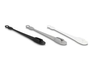 DELOCK Kabelhalter mit Schlaufe selbstklebend Set 3 Stück