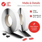 LTC Klettrolle Easy Tape Strap 8mx20mm BündelnOrdnen schw