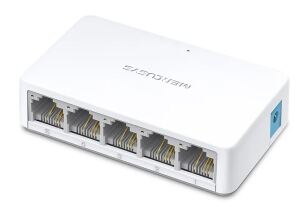 Mercusys MS105(EU) Netzwerk-Switch Unmanaged Fast Ethernet (10/100) Desktop-/Wandmontage Weiß