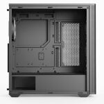 Aerocool D501A Midi Tower Schwarz, Holz