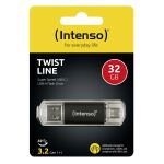 Intenso Twist Line USB-Stick 32 GB USB Type-A / USB Type-C 3.2 Gen 1 (3.1 Gen 1) Anthrazit