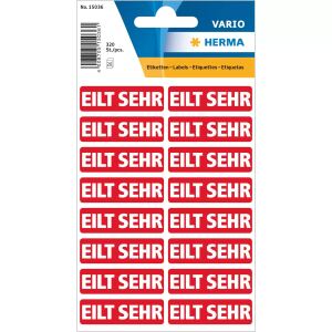 HERMA Textetiketten "Eilt sehr" 12.5 x 40 mm 320 Stück