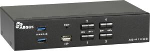 Inter-Tech AS-41HUS Tastatur/Video/Maus (KVM)-Switch Schwarz