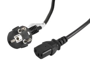 Lanberg CA-C13C-11CC-0030-BK Stromkabel Schwarz 3 m C13-Koppler CEE7/7