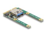 DELOCK Mini PCIe I/O 1x2.0 USB-A Buchse full size/ half size