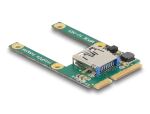 DELOCK Mini PCIe I/O 1x2.0 USB-A Buchse full size/ half size