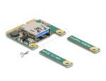 DELOCK Mini PCIe I/O 1x2.0 USB-A Buchse full size/ half size