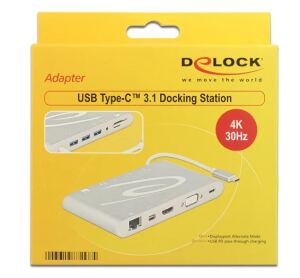 DELOCK Dockingstation USB3.1 Type-C 4K