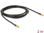 DELOCK HF Kabel SMA -> SMA St/St 2.00m low loss
