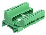 DELOCK Terminalblock Hutschiene 10Pin Raster 5,08mm winkel