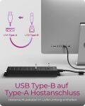 ICY BOX IB-HUB1720-U3, 18+2 Port USB Hub, 18x USB Type-A , 2x USB Ladeport, USB 3.2 Gen 1, 96W Netzteil, Aluminium, schwarz
