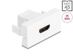 DELOCK Easy 45 Modul HDMI Buchse zu HDMI Buchse 4K 60Hz weiß