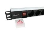 Equip 8-Fach Deutsche Steckdosenleiste, Aluminium-Schale